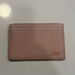 ROYCE New York Blush Leather Card Holder